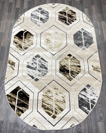 Ковер турецкий 40709A AURA (Акрил, серый, коричневый)