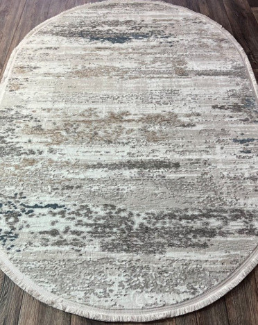 Турецкий ковер овальный Atlantik Hali Deco 10132A (Полиэстер, синий, серый)